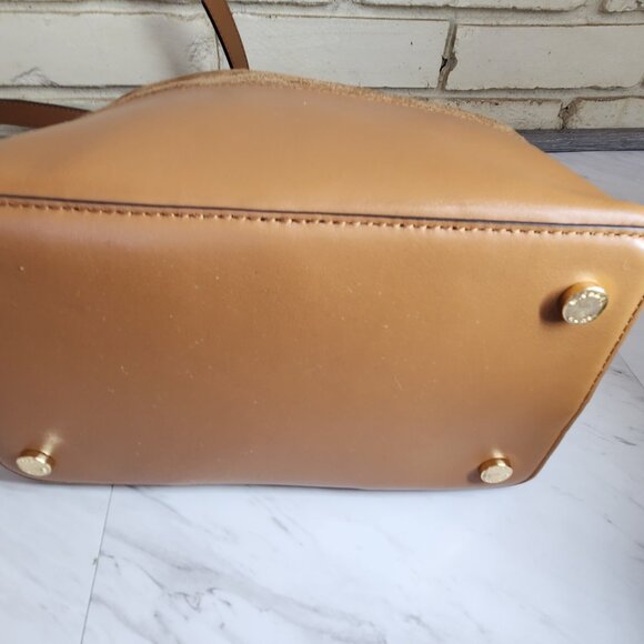 Nwot Michael Kors Cary Brown Suede & Leather w/Pouch Crossbody Bag Purse - Picture 10 of 15